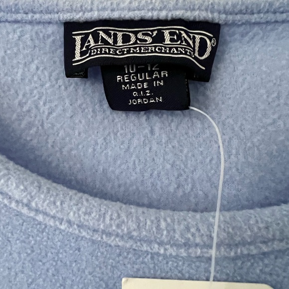 NWT Land’s End angel fleece pull over top. Size M 10-12 - Picture 7 of 7